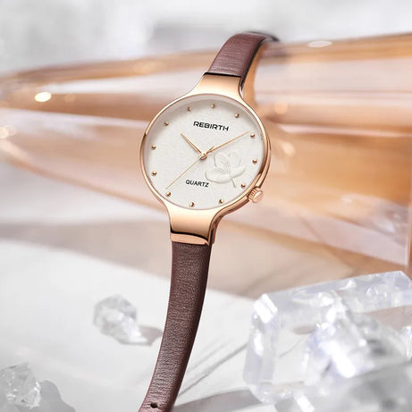 Leather Rose Gold Women Quartz Watches for Ladies - Premium  from vistoi shop - Just $23.99! Shop now at vistoi shop