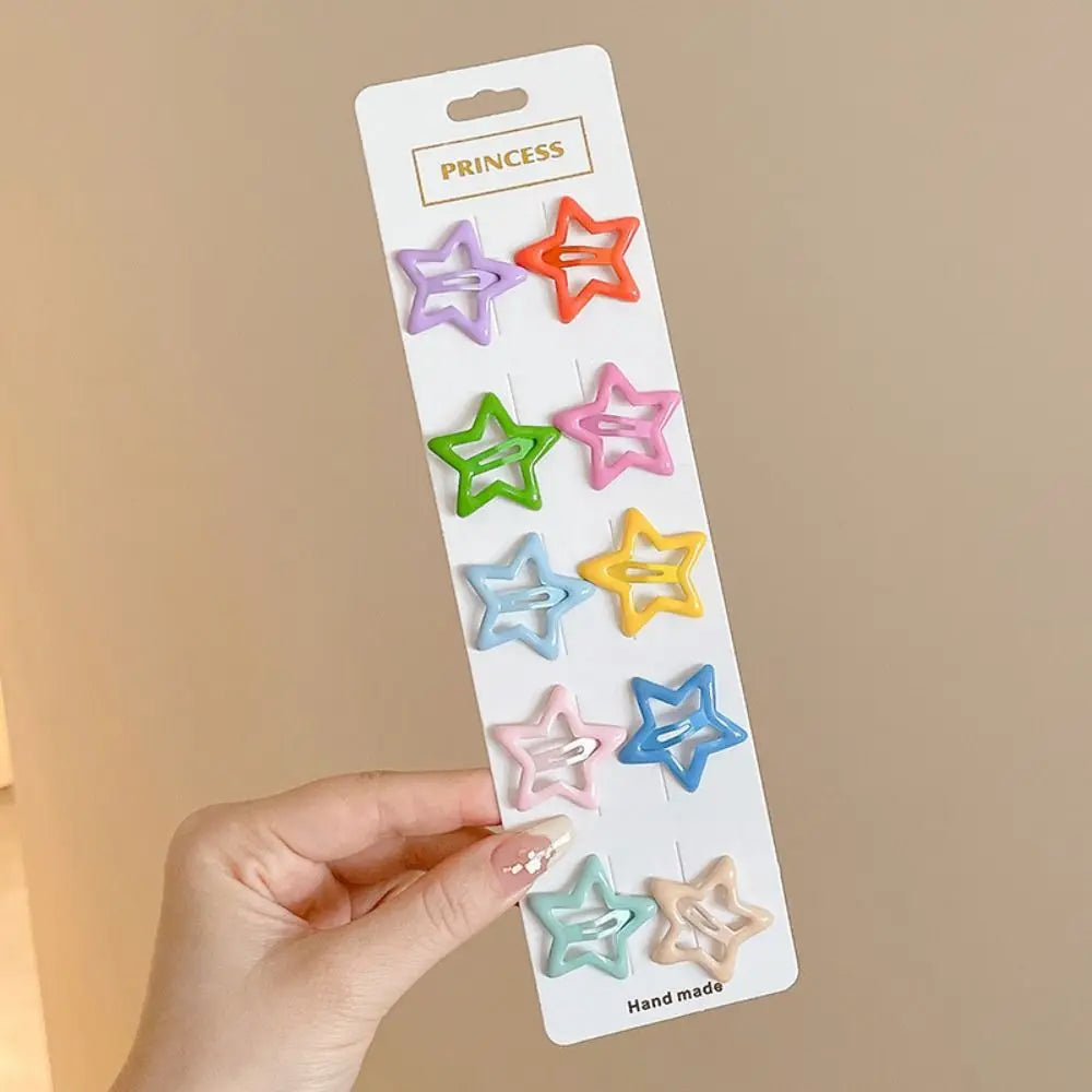 10Pcs Colorful Star Barrettes Hair Grip Head wear - Premium  from vistoi shop - Just $11.99! Shop now at vistoi shop