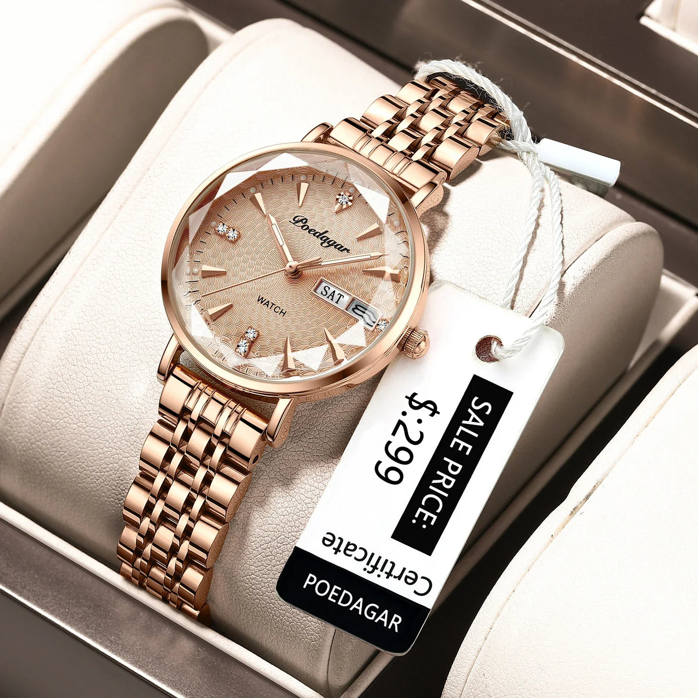 Watch Rose Gold Stainless Steel Mesh Quartz Simple - Premium  from vistoi shop - Just $34.99! Shop now at vistoi shop