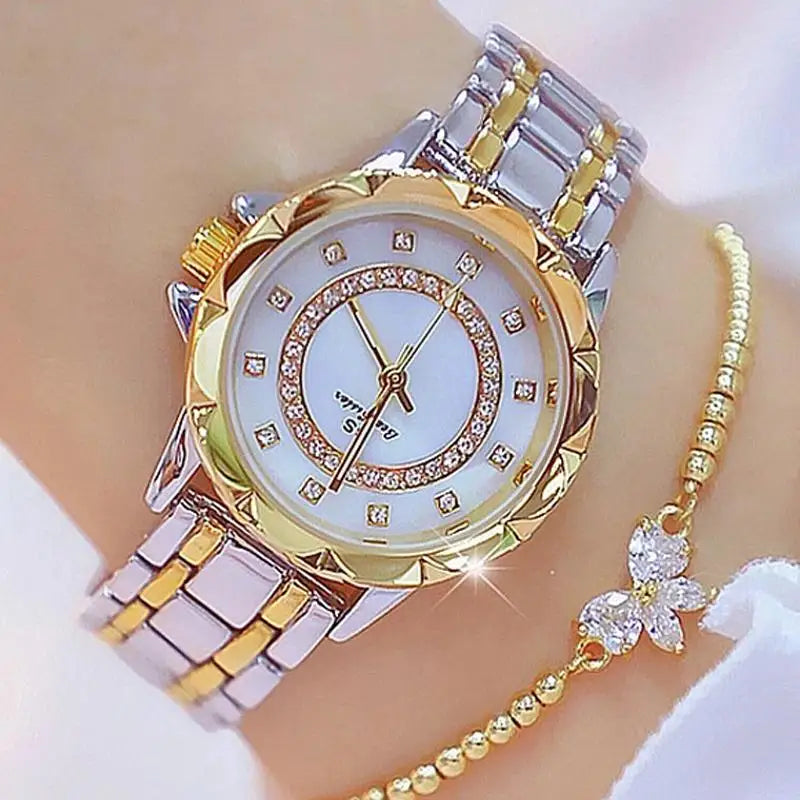 Diamond Women Watch Luxury Brand 2022 Rhinestone Elegant Ladies Watches Rose Gold Clock Wrist Watches for Women Relogio Feminino - Premium  from vistoi shop - Just $36.99! Shop now at vistoi shop