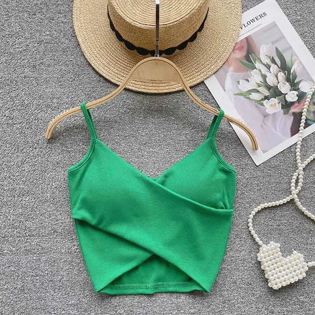  Irregular Casual Sport Camisole Women Strap Design Solid Fashion - Premium  from vistoi shop - Just $19.99! Shop now at vistoi shop