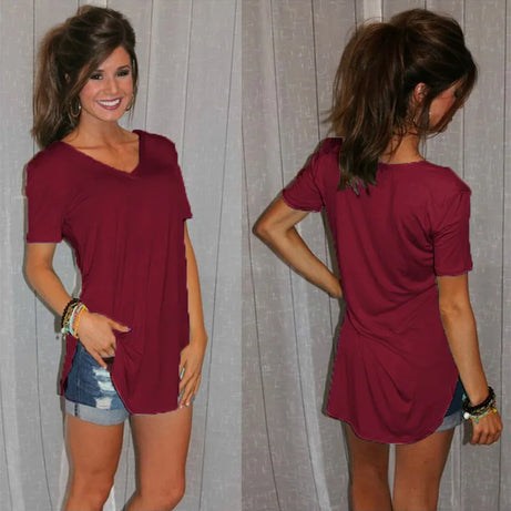 Women's T-shirt Summer Basic Long T Shirt Top Women - Premium  from vistoi shop - Just $19.99! Shop now at vistoi shop