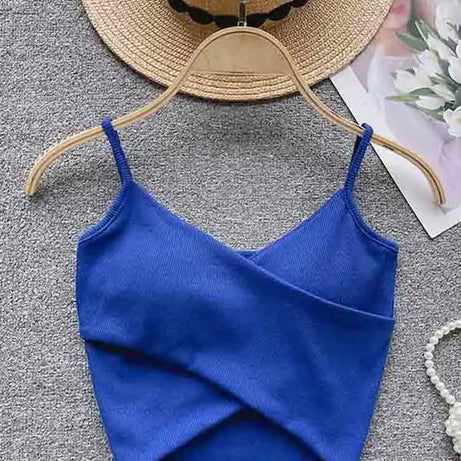  Irregular Casual Sport Camisole Women Strap Design Solid Fashion - Premium  from vistoi shop - Just $19.99! Shop now at vistoi shop