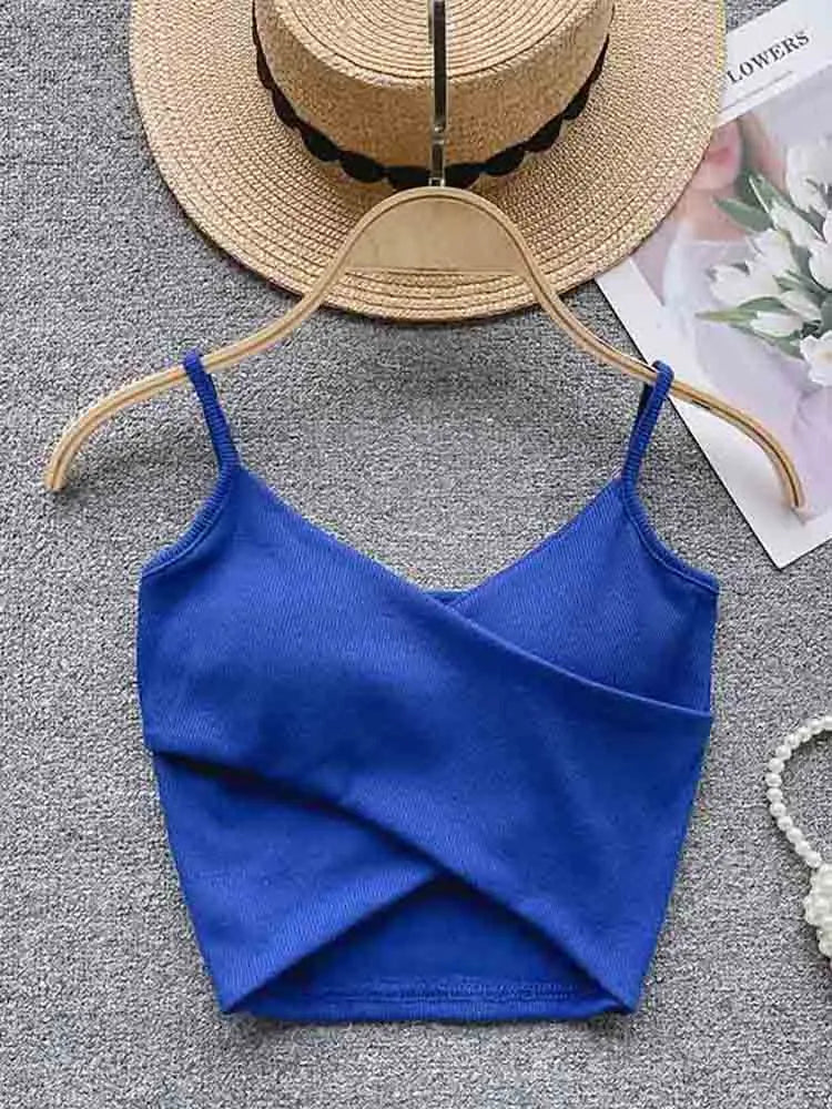  Irregular Casual Sport Camisole Women Strap Design Solid Fashion - Premium  from vistoi shop - Just $19.99! Shop now at vistoi shop