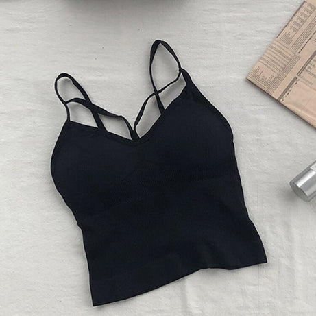 Women Cotton Underwear Push Up Bra Top Tank Up Fashion