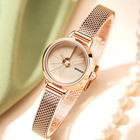 Creative Dial Rose Gold Stainless Women Watches Bracelet - Premium  from vistoi shop - Just $33.99! Shop now at vistoi shop