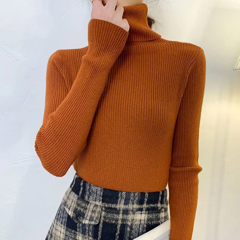 New Pullover Women Turtleneck Sweater Autumn Long 2023 - Premium  from vistoi shop - Just $29.99! Shop now at vistoi shop