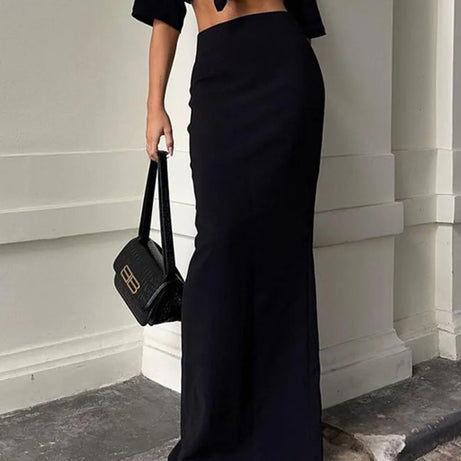 Fashion For Women Black Long Skirts High Waist Slim Skirts - Premium  from vistoi shop - Just $29.82! Shop now at vistoi shop