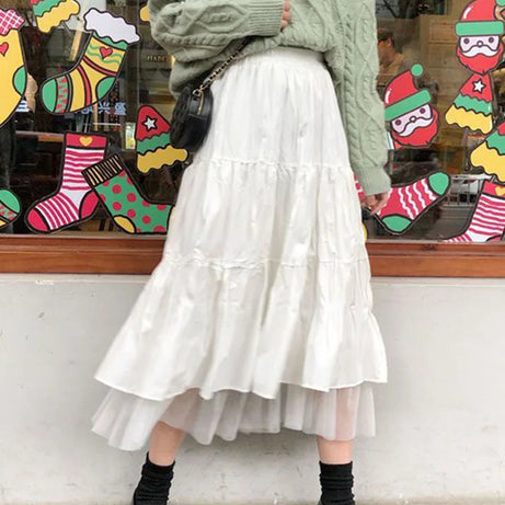 Long Tulle Midi Skirts Women's 2023 Autumn Skirts - Premium  from vistoi shop - Just $29.99! Shop now at vistoi shop