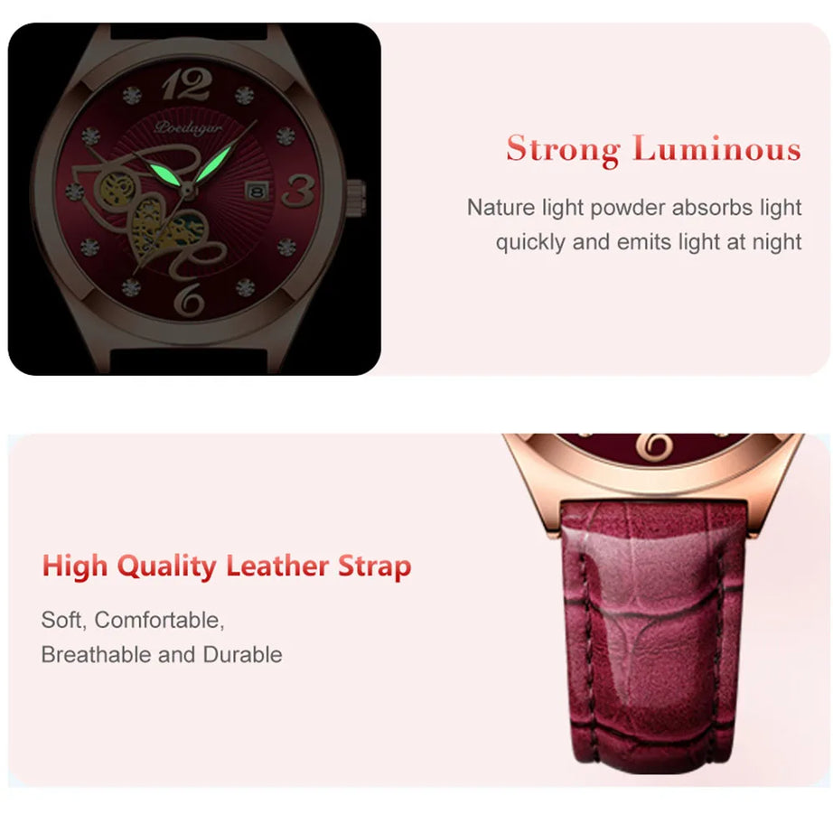 Fashion Quartz Watch Female Luxury Elegant Waterproof - Premium  from vistoi shop - Just $29.99! Shop now at vistoi shop
