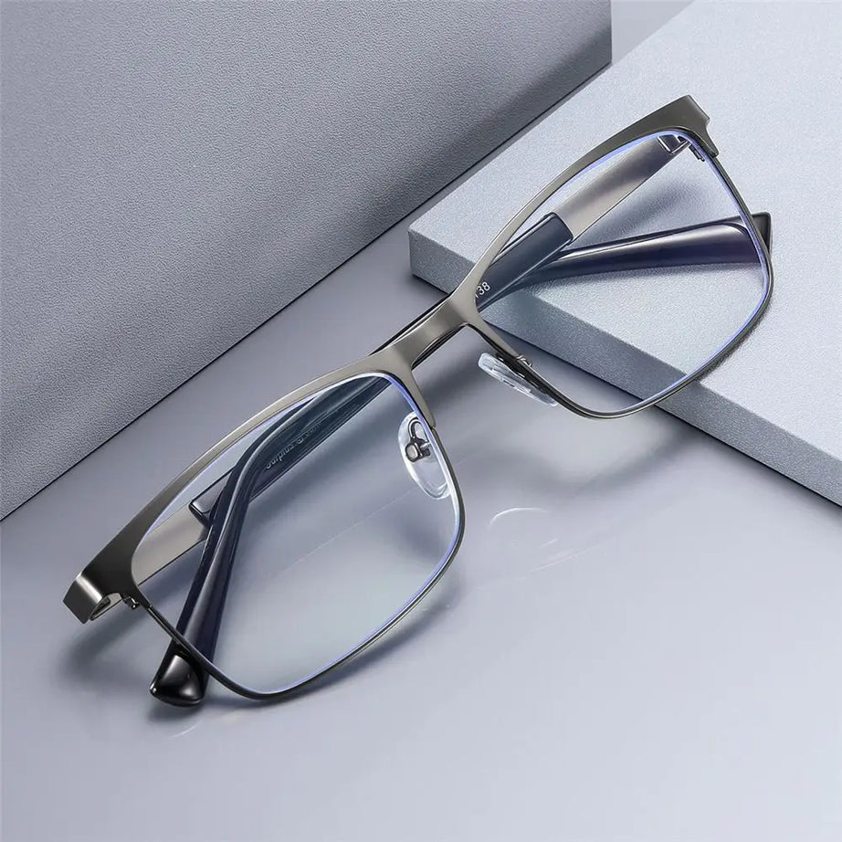 Classic Reading Glasses Metal Frame Men Anti Blue - Premium  from vistoi shop - Just $14.99! Shop now at vistoi shop
