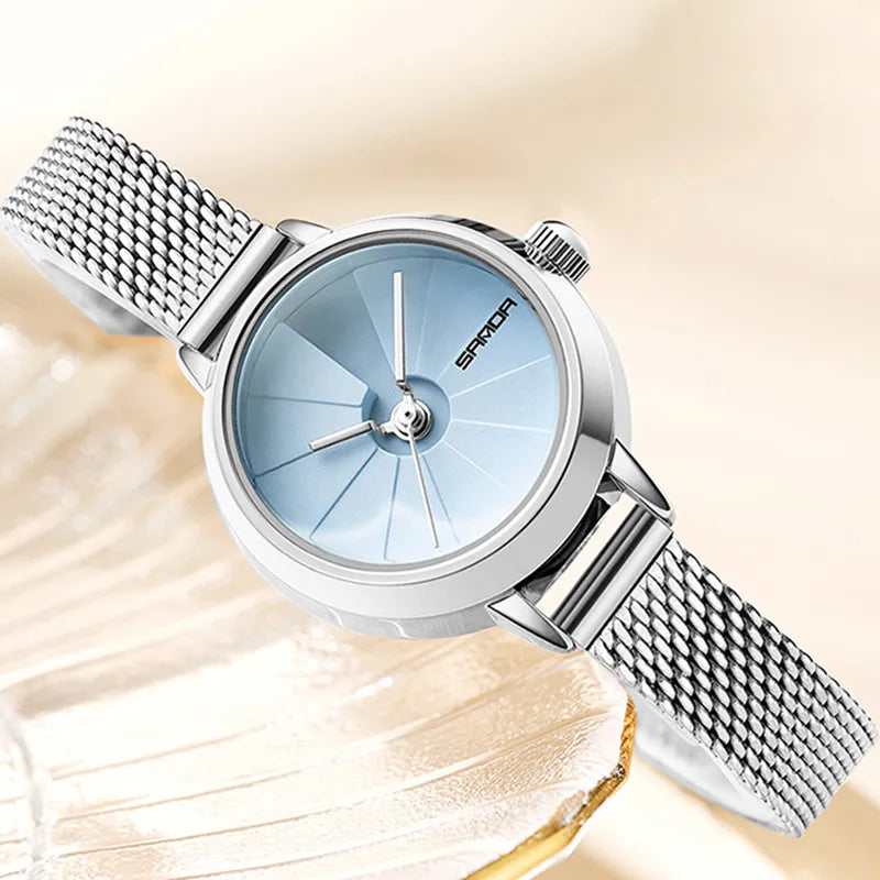 Creative Dial Silver Stainless Steel Women Watches SANDA - Premium  from vistoi shop - Just $29.99! Shop now at vistoi shop