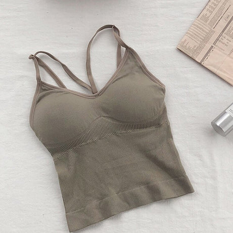 Women Cotton Underwear Push Up Bra Top Tank Up Fashion