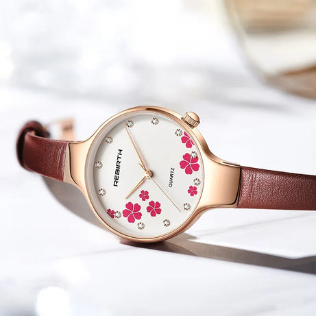 Leather Rose Gold Women Quartz Watches for Ladies - Premium  from vistoi shop - Just $23.99! Shop now at vistoi shop