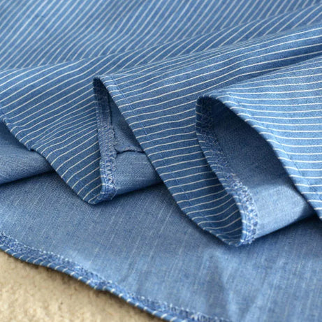 High Waist Skirt Casual Striped Bow Denim Women Solid - Premium  from vistoi shop - Just $19.99! Shop now at vistoi shop