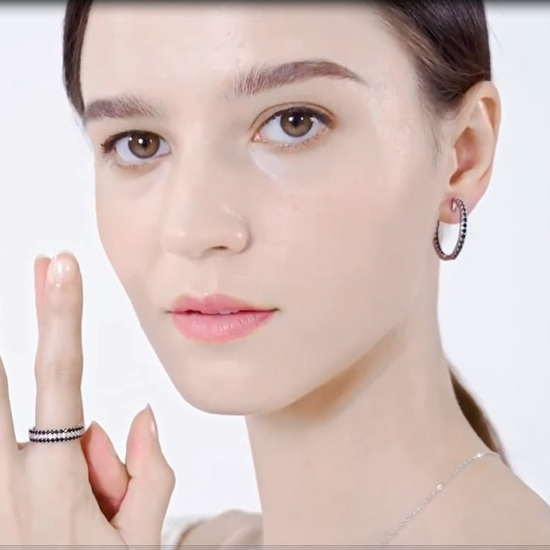 Engagement Hoop Earrings for Women Jewelry