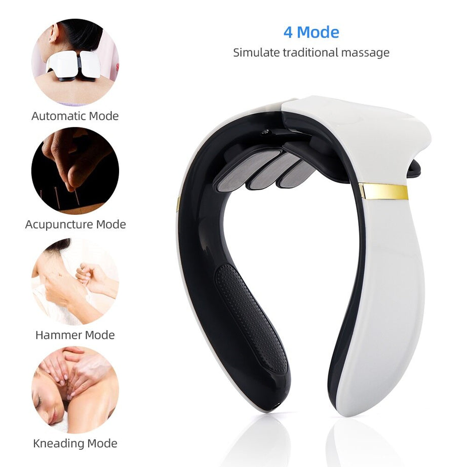 6 Heads Smart Pulse Neck Massage Heating Back Cervical 2023 - Premium  from vistoi shop - Just $29.99! Shop now at vistoi shop