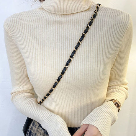 New Pullover Women Turtleneck Sweater Autumn Long 2023