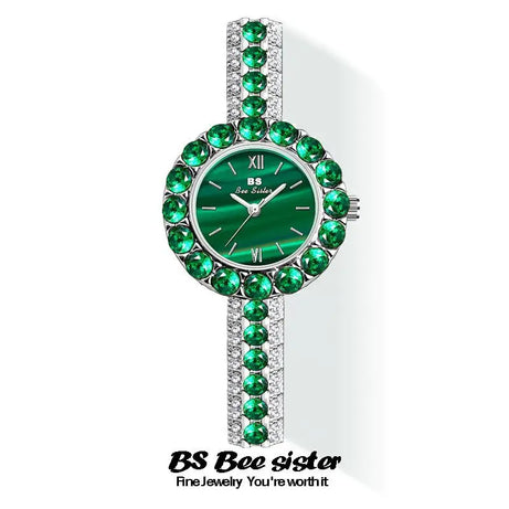 Bs Bee Sister 2023 Small Dial Diamond Green Watch - Premium  from vistoi shop - Just $34.99! Shop now at vistoi shop