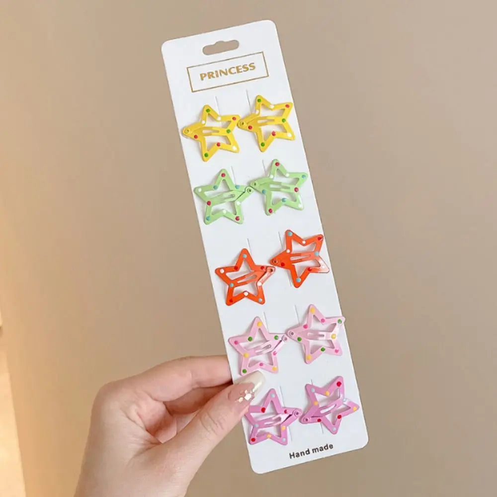10Pcs Colorful Star Barrettes Hair Grip Head wear - Premium  from vistoi shop - Just $11.99! Shop now at vistoi shop