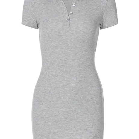Short Sleeve Slit Mini Dress Women Fashion Clothing - Premium  from vistoi shop - Just $29.99! Shop now at vistoi shop